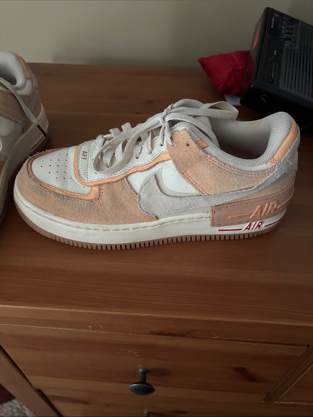 Nike Air Force 1 Low Peach & Light Gray Suede